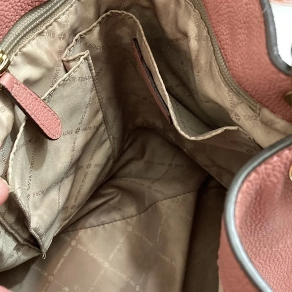 Michael kors pink pebbled leather Nicole bag